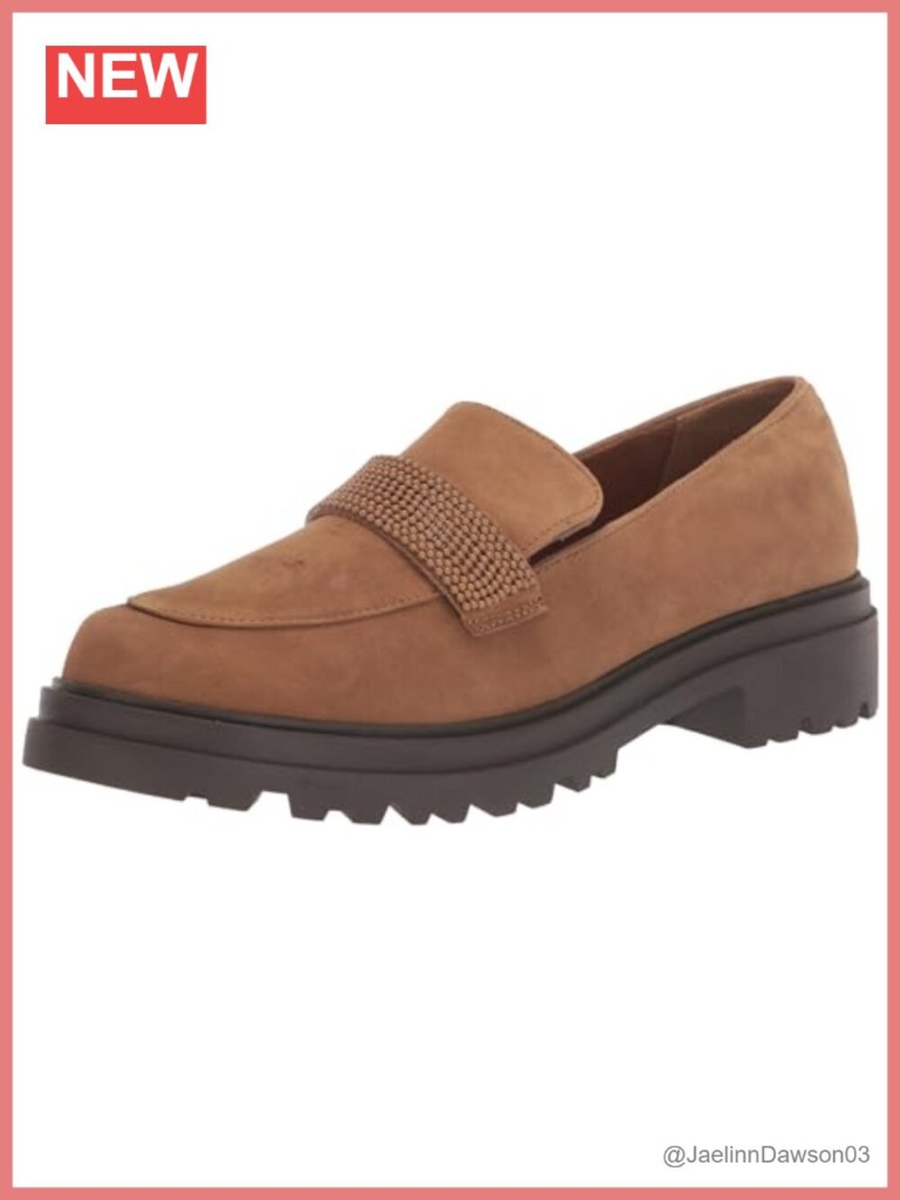 Women's Round Toe Loafer with Lug Sole Padded Insole